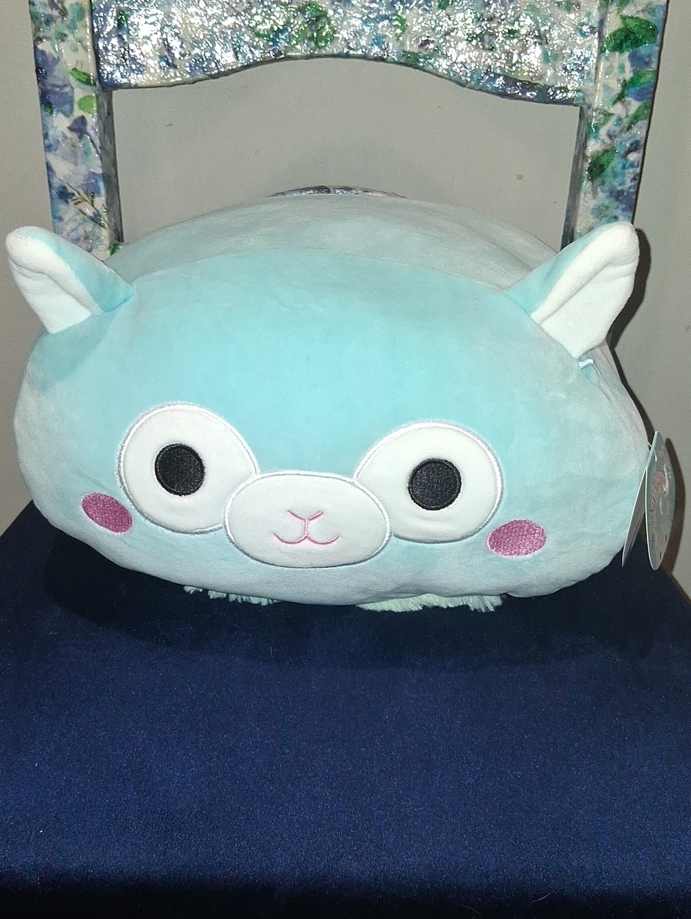 Squish Cute Light Blue LLama Plush Toy - Soft Decorative Pillow